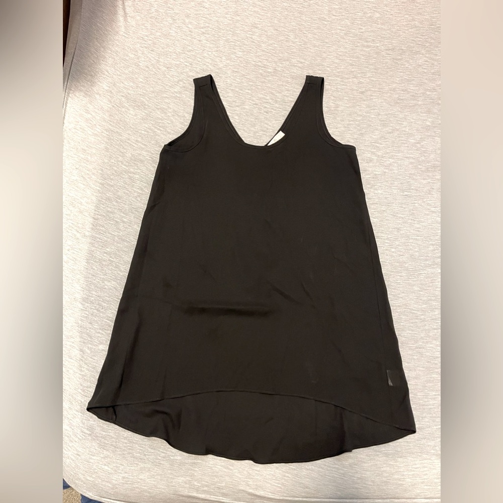 Black chambray style tank